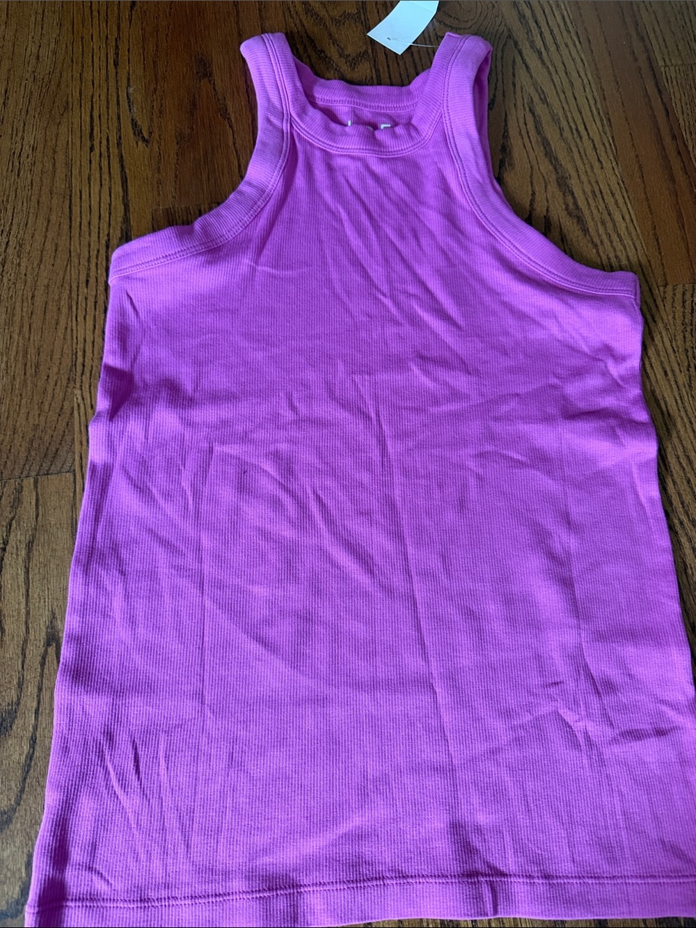LOFT Ribbed Racerback Tank - Bright Magenta
